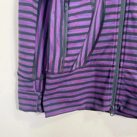 LULULEMON  | STRIDE JACKET IN PURPLE STRIPES - Picture 6 of 12